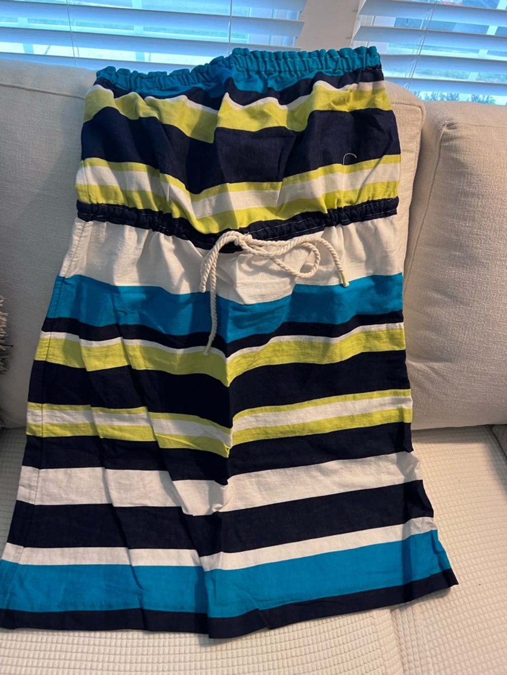GAP Strapless Midi Dress in Navy, White, Teal, Lime
